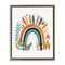 Stupell Industries Boho Rainbow Blooms Floater Framed Canvas Wall Art Design by LSR Design Studio